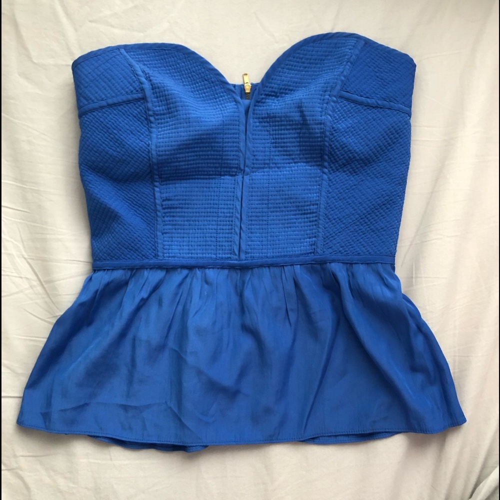 NWOT - Tobi Strapless Peplum Top